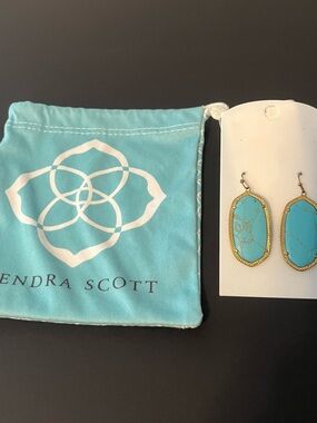 Kendra Scott Turquoise Blue Dangle Earrings
